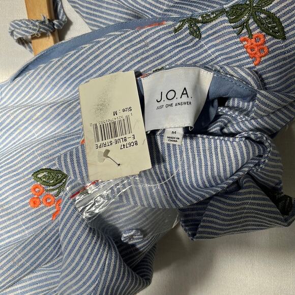 NWT J.O.A. Embroidered Back Tie Midi Dress Size M - Picture 6 of 11